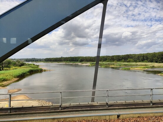 Crossing the border of Germany and Poland