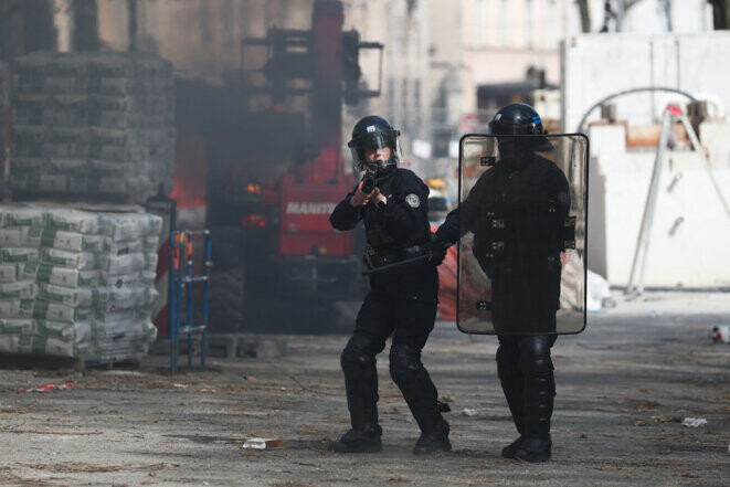 Lors d’une manifestation à Rouen, en avril 2019. © Photo Kenzo Tribouillard / AFP