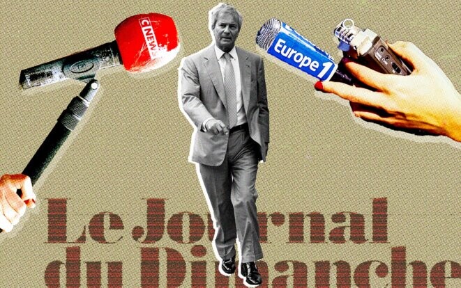 Bolloré et le « JDD » : comment a-t-on pu en arriver là ? © Photo illustration Sébastien Calvet / Mediapart