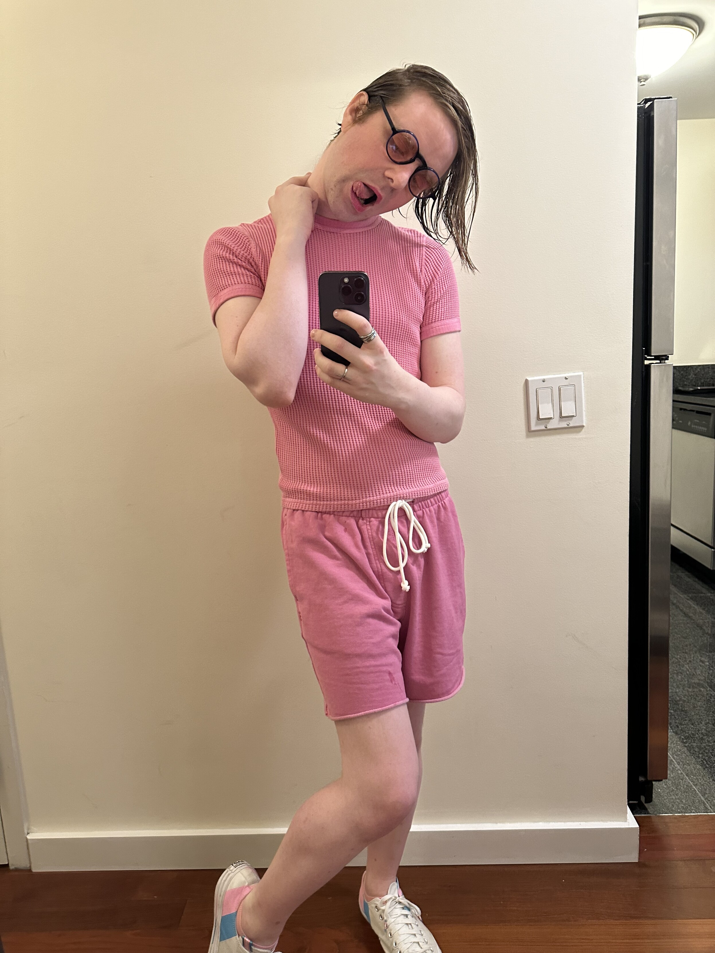 Pink shorts 2024 guy meme