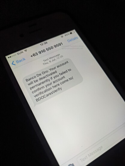 Phishing and text spam