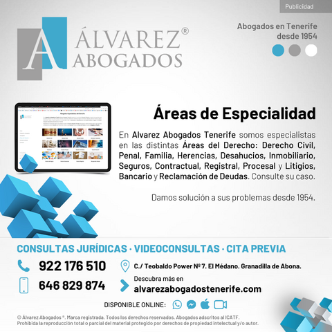 Áreas de Especialidad · Alvarez Abogados Tenerife · Áreas del Derecho