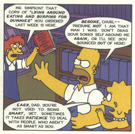 Simpsons Comics #27 is the twenty-seventh issue of Simpsons Comics. It was released in the USA and Canada in December 1996.
Stories
1.1 They Fixed Homer's Brain!
1.2 Tales of the Briny Deep Featuring Captain McCallister in: Down the Hatches, Boys!
https://simpsonswiki.com/wiki/Simpsons_Comics_27