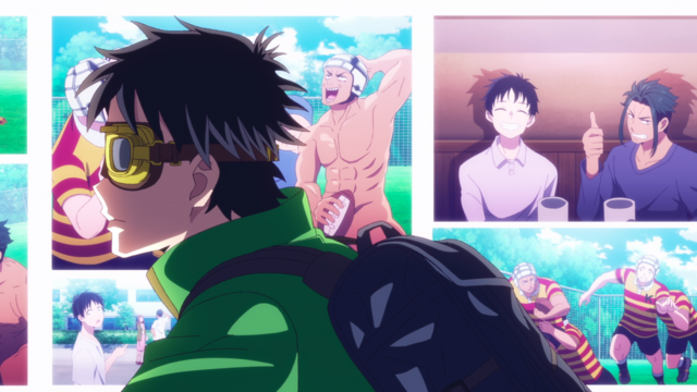 Akira reminiscing about spending time with Kencho in college from the anime series Zom 100: Bucket List of the Dead Episode 3.