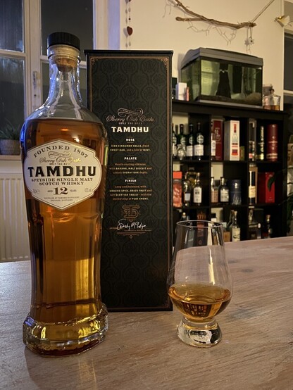 Bottle of Tamdhu 12y on my living room table