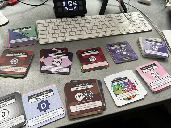 A set of cards for the Unfix model