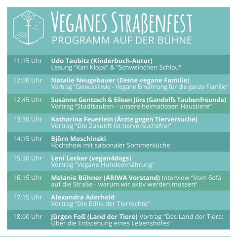 Das Programm des Veganen Straßenfestes Hamburg