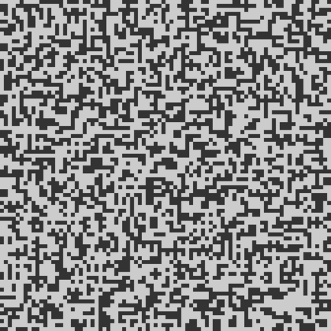 Montage of noise bitmap pattern tiles. Light pixels dominate, because if more than half of the tile was black, it had to be inverted.