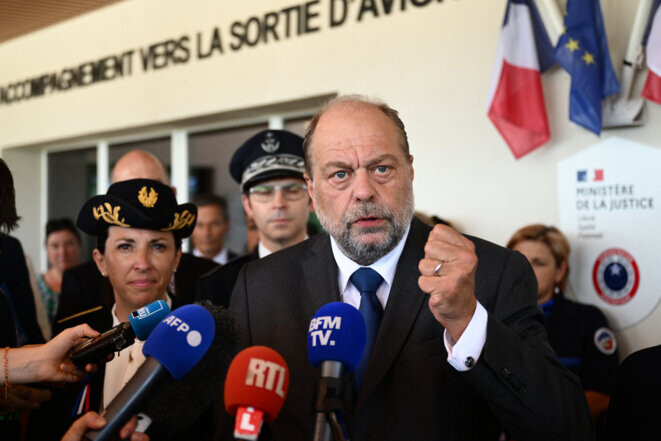 Le ministre de la justice Eric Dupond-Moretti au Pontet, près d'Avignon, le 28 juillet 2023. © CHRISTOPHE SIMON / AFP