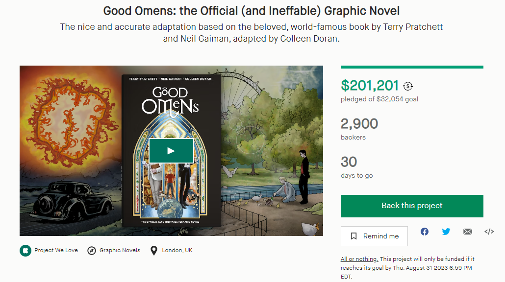 Good Omens: the Official (and Ineffable) Graphic Novel by The Terry  Pratchett Estate — Kickstarter
