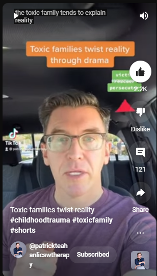 Toxic families twist reality #childhoodtrauma #toxicfamily #shorts

@patrickteahanlicswtherapy