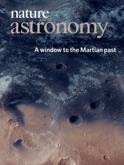 A cover of the Nature Astronomy Journal featuring a view of Mawrth Vallis of Mars - a region that holds special interest because of the presence of phyllosilicate (clay) minerals.
