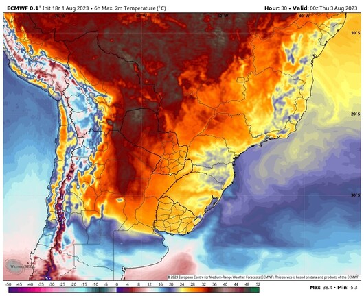 Temperatures are forecast to rise near and above 100 degrees F again Wednesday, and in days to come. (weatherbell.com)