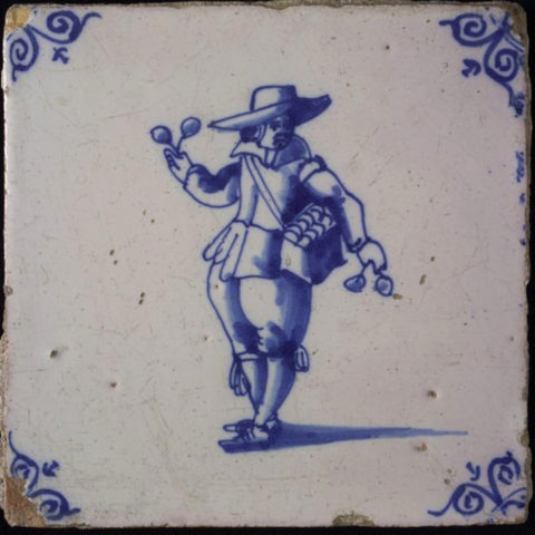 A mobile eyeglasses' seller on a Dutch tile from mid-seventeenth century. 

Museum Rotterdam 17406. 