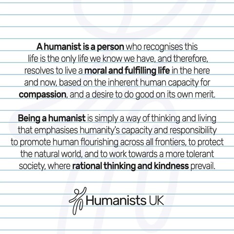 Definición de humanismo de Humanista UK
