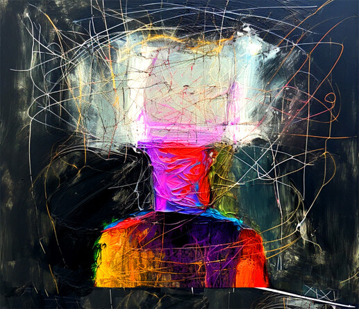 beautiful painting, abstract, detailed, shadows, baseball player