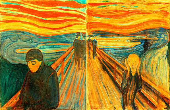 Despair and Scream by Edvard Munch - collage
