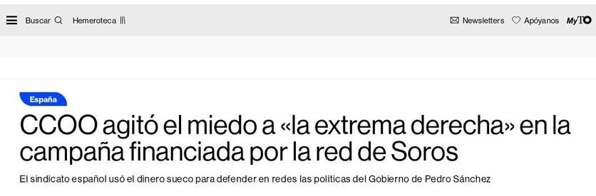 La interferencia de Soros en las Elecciones Generales 
Titulares The Objective 2023 Ago.08
