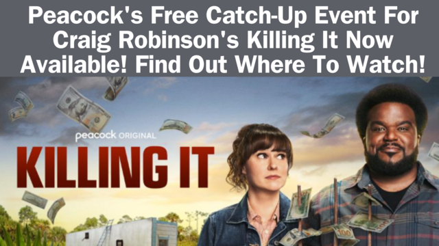 Image Cover Art Of Craig Robinson as Craig and Claudia O’Doherty as Jillian stars of the Peacock Original Series Killing It
