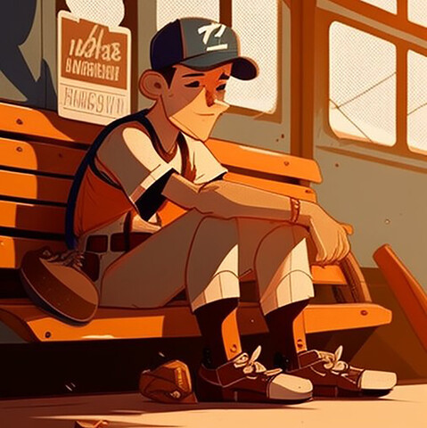 beautiful painting, abstract, detailed, shadows, baseball player