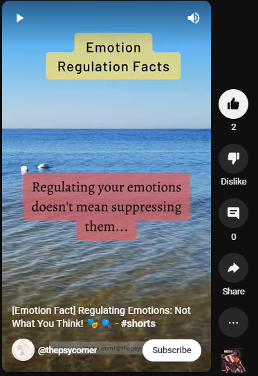 [Emotion Fact] Regulating Emotions: Not What You Think! 🎭🔍 - #shorts
https://www.youtube.com/shorts/gwFVF9c3EGw