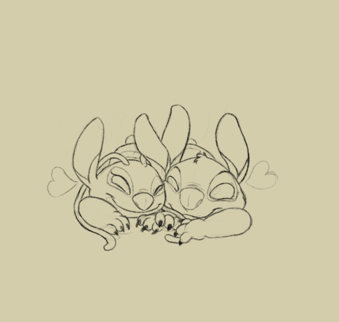 Just two cute aliens cuddling
