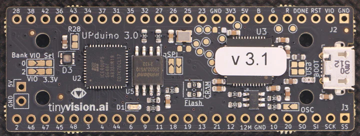 A photo of the Upduino board. 