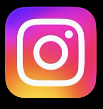 Instagram’s icon. There is a white outline of what is to represent a camera in the center. The background is a gradient between all sorts of colors (except green?). The lower left is orangish, fading between red and pink to get to purple in the upper left, fading back to pink towards the upper right, before fading back into a yellow orange-ish lower right