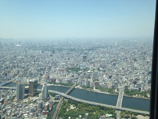 From the observation deck of Tokyo Skytree, I captured the heart of Tokyo, symbolized by the endless stretch of buildings. The urban sprawl truly represents the bustling metropolis.