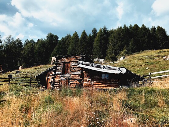 A barn in the mountains
