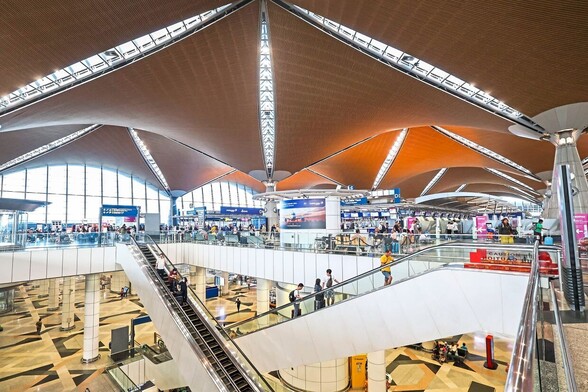 An airport.