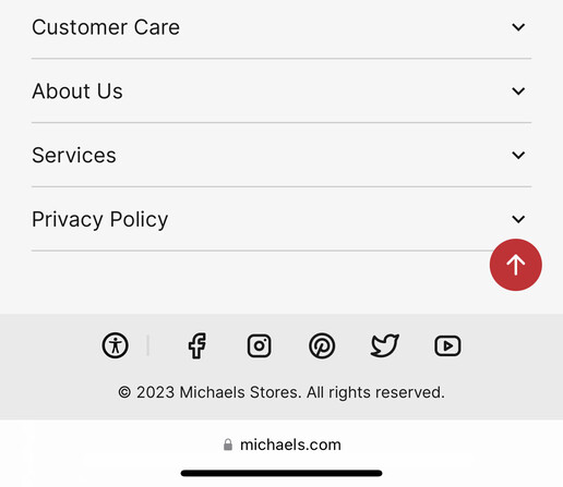 Michael’s website social media bar 