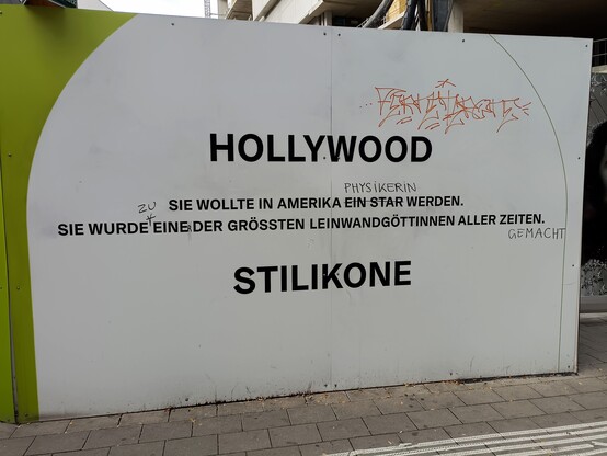 Baustellenabsperrung auf der Mariahilfer Straße.