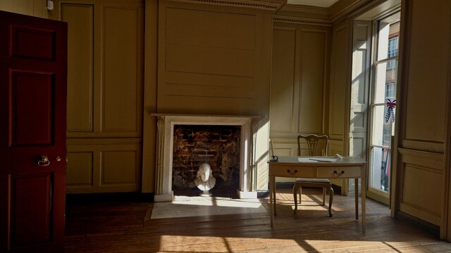 Benjamin Franklin's room & windows
