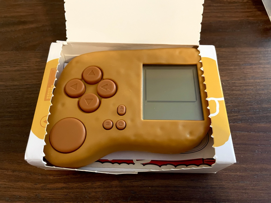 The Tetris chicken nuggets from McDonald’s sitting in its box