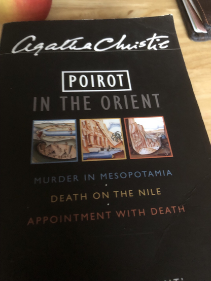 A picture of the front cover of an Agatha Christie omnibus including ‘Murder in Mesopotamia’, ‘Death on the Nile’ and ‘Appointment with Death’.