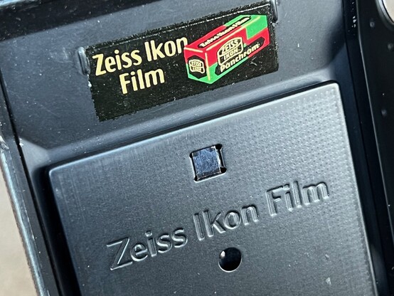 Zeiss Ikon Super Ikonta 531/2 film camera, inside the back door.