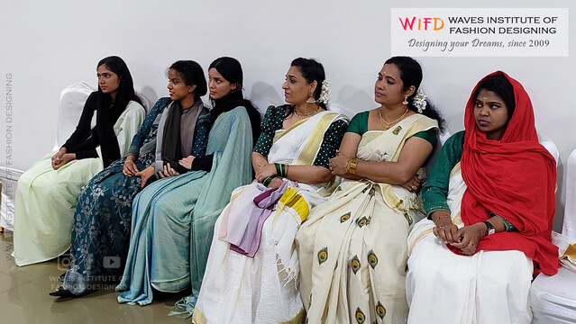 Vibrant snapshots from Waves Institute of Fashion Designing's Onam Celebration on August 23, 2023. Students' creative designs and festive spirit shine through in the colorful event.