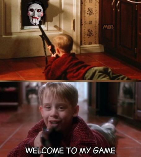 A Saw meme that suggests Kevin McCallister is John Kramer
