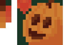Pixel art of a pumpkin and a heart