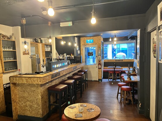 The craft beer corner inside Piper's Corner