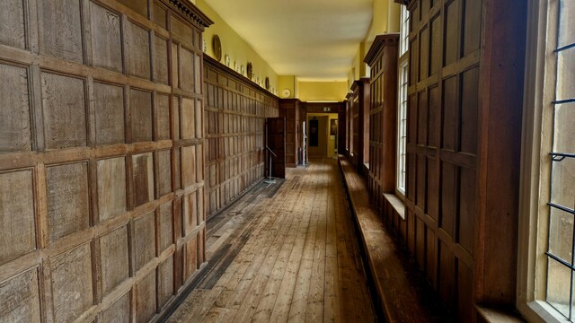 Wooden corridor.