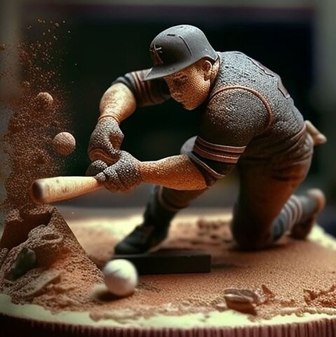 beautiful artwork, abstract, detailed, shadows, baseball player