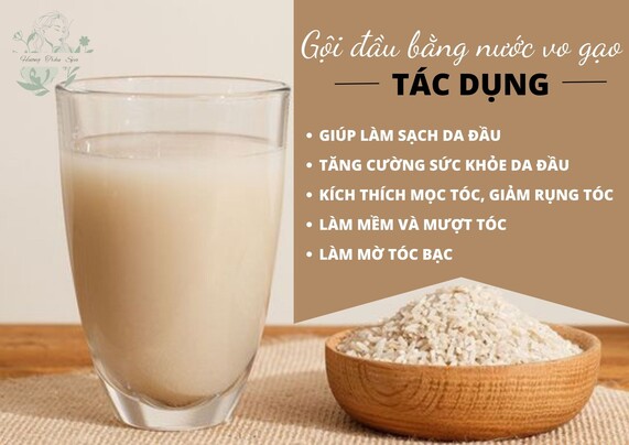 Gội đầu bằng nước vo gạo