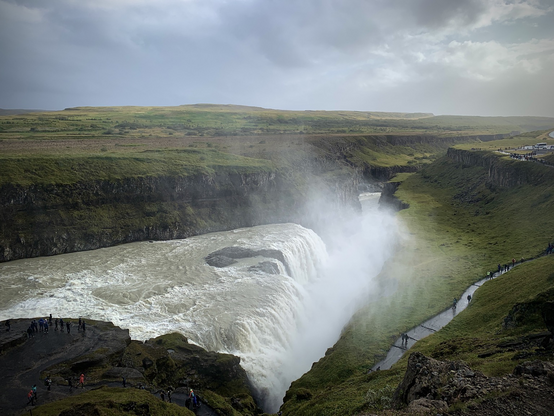 Waterfall in Iceland. 