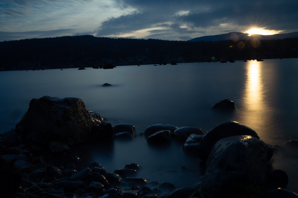 RAW version of sunset at Lake Whatcom