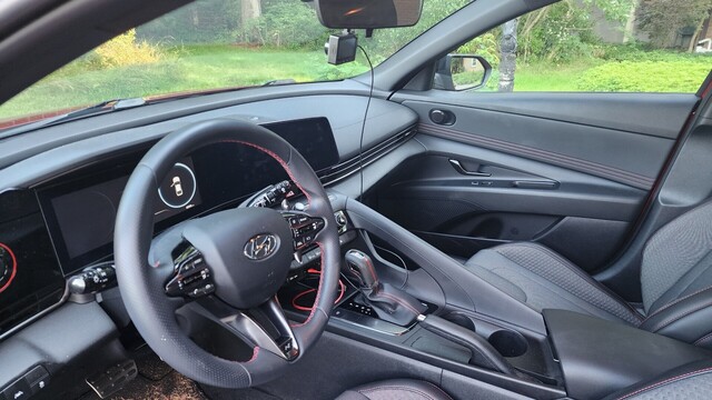 Front dash of the Hyundai Elantra N Line.
