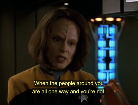 The news that B'Elanna and Paris are expecting a child brings back painful memories for B'Elanna, who takes drastic action to alter the genetic make-up of her child.
Show: Star Trek: Voyager
Writer: James Kahn
Director: Peter Lauritson
Episode number: 11
Air date: January 24, 2001
Season number: 7