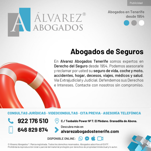 Abogados de Seguros. Derecho del Seguro. Alvarez Abogados Tenerife.