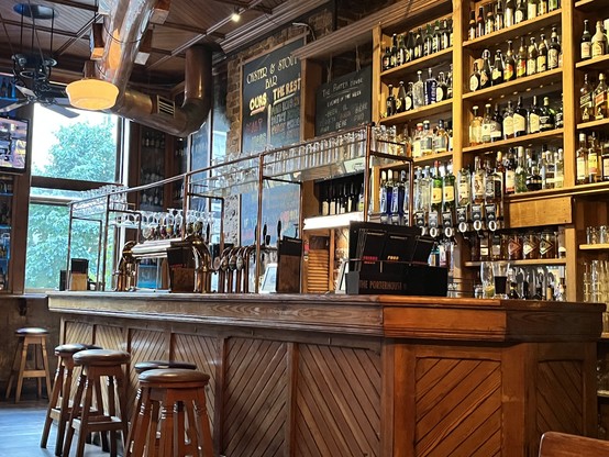 The upstairs bar at The Porterhouse